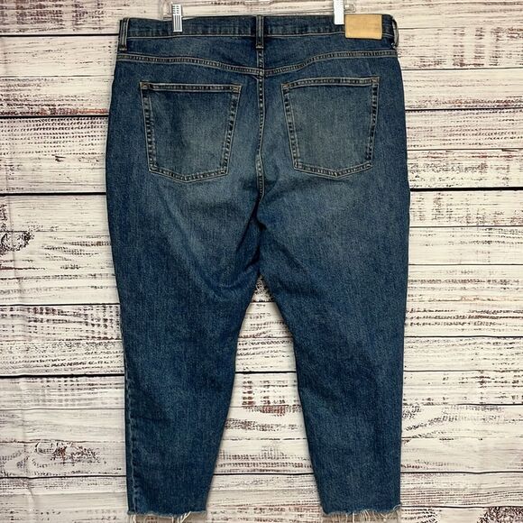 Everlane The Cheeky Jean Crop Ankle Women’s 35 Waist Raw Hem Curvy - Picture 3 of 10